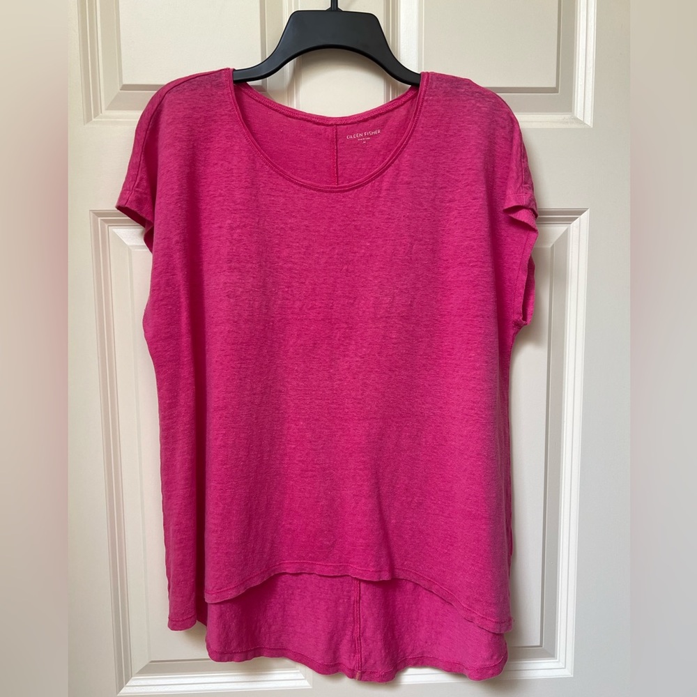 Eileen Fisher cap sleeve linen shirt